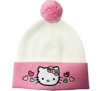 Hello Kitty Beanie Cap for Women & Girls | Sanrio Winter Pom Pom Hats | Kawaii Cat | One Size | Officially Licensed, Pink, One Size