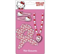 Hello Kitty Beauty Accessory Set | Kids Kit with Tweezers, Scrunchie and Necklace | Sanrio Kawaii Hair Accessories