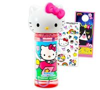 Hello Kitty Bubbles for Kids - Bundle with 5 Oz Bottle with Figure Topper Plus Bubble Wand, Stickers, More | Hello Kitty Outdoor Playset for Girls, Kids