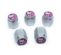 Hello Kitty Car Tire Air Valve Caps Auto Wheel Tyre Dust Stems Cover with Emblem Waterproof Dust-Proof Universal fit for Set/5 Pcs for Cars Luxury