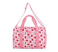 Hello Kitty Character & Strawberries All-Over Print Pink Plaid 20" Duffel Bag