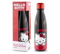 Hello Kitty Children's Water Bottle, BPA-Free Thermal Aluminium Bottle, 500 ml, Insulated, Sustainable Water Bottle, Black