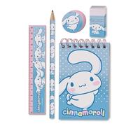 Hello Kitty Cinnamonroll 5 Piece Stationery Set with Pencil, Notepad, Ruler, Eraser and Sharpener for Kids