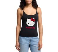 Hello Kitty Classic Women's Organic Spaghetti Strap Top Black