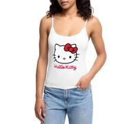 Hello Kitty Classic Women's Organic Spaghetti Strap Top White