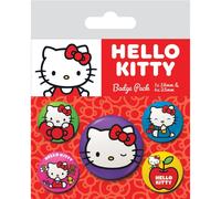 Hello Kitty Colourful Poses Badge (Pack of 5) Hello Kitty Multicolor