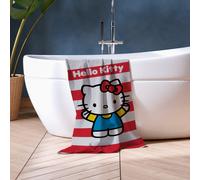 Hello Kitty Cotton Stripe Bath Towel - Red