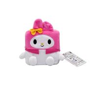 Hello Kitty Cubeez Melody 10cm - Perfectly Cubed Plush Toy for Stacking and Displaying, Soft Memory Foam for a Squishy Feel, Fans and Collectors