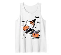 Hello Kitty Cute Witch Wizard Happy Halloween Tank Top, Men, White, Small