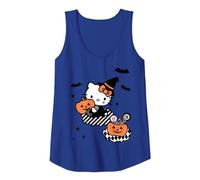 Hello Kitty Cute Witch Wizard Happy Halloween Tank Top, Women, Royal Blue, Small