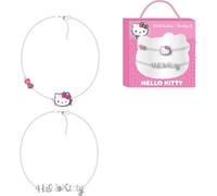 Hello Kitty double bracelet with silhouette charm and bow button in Sanrio costume jewellery for girls over 3 years old, ideal to combine and play with kawaii accessories