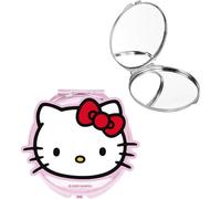 Hello Kitty Double Mirror Folding Vanity Mirror with Classic Round Shape Design | Portable Pink Accessory with Front Image and Safe Structure for Girls and Young Sanrio Fans