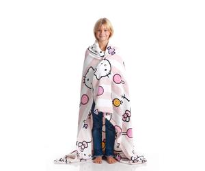 Hello Kitty Fleece Blanket - Official Sanrio Soft Fluffy Pink Throw for Kids...