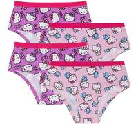 Hello Kitty Four Pack Girls 95% Cotton/5% Elastane Hipster Briefs 9/10 Years Multicolor