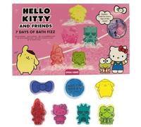 Hello Kitty & Friends 7 Days of Bath Fizzers - Children’s Bath Gift Set - 7 Individual Fizzers - Colourful Fragrances - Ages 3+
