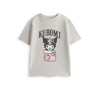 Hello Kitty & Friends Girls Grey Kuromi Stocking Short Sleeved T-Shirt - 7-8 Years