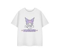 Hello Kitty & Friends Kuromi Girls White Short Sleeved T-Shirt | Heart Graphic Tee for Kids | Sanrio Character Top | Cute Apparel for Girls & Teens