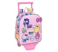 HELLO KITTY & FRIENDS - Nursery Backpack with Safta Trolley, Ideal for Children of Different Ages, Comfortable and Versatile, Quality and Resistance, 22 x 10 x 27 cm