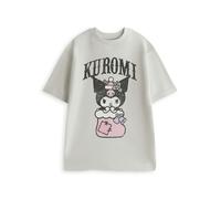 Hello Kitty & Friends Womens Grey Kuromi Stocking Short Sleeved T-Shirt - XX-Large