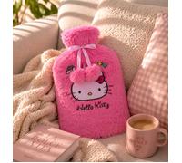 Hello Kitty Hot Water Bottle with Soft Faux Fur Cover | BS1970 Certified | Leak-Proof Natural Rubber Hot Water Bag for Cramps, Pain Relief & Winter Warmth | Large Opening for Easy Fill - 1L