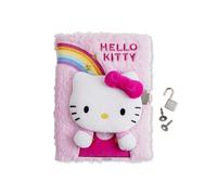 Hello Kitty Girls 3-D Secret Diary with Lock A5 Lined Plush Notebook for School