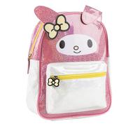 Hello Kitty Girls' Backpack - Pink Leisure Backpack with Glitter, Adjustable Straps and Front Pocket with Zip, Ideal for Walks and Gifts