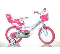 Dino Bikes 144R-HK Sanrio Hello Kitty Kids Bicycle, White/Pink
