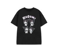 Hello Kitty Girl's Kids Short Sleeved T-Shirt (Black) in Black | Size: 5-6 Years Hello Kitty Black 5-6 Years