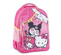 Hello Kitty Girls' Medium School Backpack 42 cm - Children's Backpack Pink 100% Polyester, Padded Back and Adjustable Handles, Mesh Front and Side Pocket, Official License, Back to School