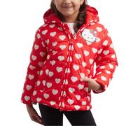 Hello Kitty Girls Puffer Jacket For - Hooded (3T-7), Size 4T, Red