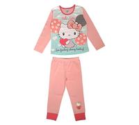 Hello Kitty Girls Pyjamas, 2 Piece Nightwear Set, Pink Age 5-6 Years