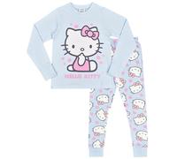 Hello Kitty Girls Pyjamas Cat PJs Nightwear Blue, 7-8 Years