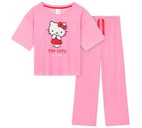 Hello Kitty Girls Pyjamas Set, Soft Comfortable Loungewear - Gifts for Girls (13-14 Years, Pink)