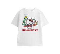 Hello Kitty Girl's Short Sleeved T-Shirt | Girls White | Official Merch | Size: 13-14 Years Hello Kitty White 13-14 Years
