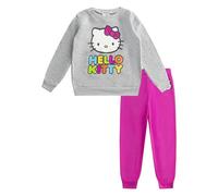 Hello Kitty Girls Sweatshirt and Pants Set for Infant, Toddler, and Little Kids, Grey, 18 Months