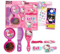 HELLO KITTY Hair Accessories Set for Kids - Bundle with Hello Kitty Hair Scrunchies, Mirror, Hair Brush, Tattoos, and More | Hello Kitty Accessories for Girls