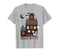 Hello Kitty Haunted House Halloween T-Shirt, Men, Heather Grey, 6X-Large