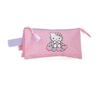 Hello Kitty Hearts & Dots, School Bag, Shoulder Bag, Made of Polyester, Pink, Triple Case