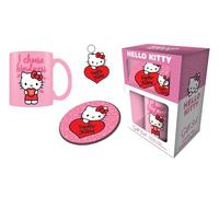 Pyramid International Hello Kitty My Heart Mug, Coaster & Keychain Gift Set - Adorable and Collectible Hello Kitty-Themed Set Ideal for Home, Office, or Gifting to Fans and Collectors