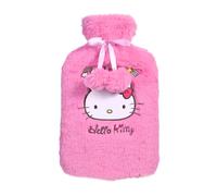 Hello Kitty Hot Water Bottle with Soft Faux Fur Cover | BS1970 Certified | Leak-Proof Natural Rubber Hot Water Bag for Cramps, Pain Relief & Winter Warmth | Large Opening for Easy Fill - 1L