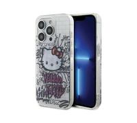 CG MOBILE Hello Kitty HKHCP14XHDGPHT case for iPhone 14 Pro Max 6.7" white hardcase IML Kitty On Bricks Graffiti