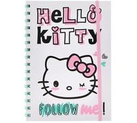 Hello Kitty Insta Cuteness A5 Wiro Notebook - Adorable Spiral-Bound Notebook with Durable Cover, Premium Paper, Ideal for Notes, Journaling, or School, Great for Hello Kitty Fans