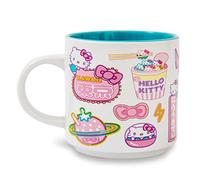 Hello Kitty "Kawaii Tokyo" Allover Icons Ceramic Stacking Mug | Holds 13 Ounces