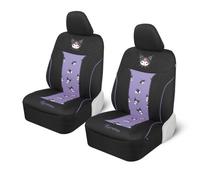 Hello Kitty Kuromi Car Seat Covers - Cute Black and Purple Front Seat Covers with Lavender Accents, Durable and Comfortable Polyester, Car Accessories Hello Kitty Accessories 2pc