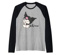 Hello Kitty Kuromi Cute Naughty Valentines Love Classic XOXO Raglan Baseball Tee
