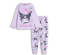 Hello Kitty Kuromi Girls Purple Long Sleeve Long Leg Pyjama Set | Dreamer Sleepwear | Cartoon Nightwear for Bedtime | Comfortable Loungewear for Children Merch - 7-8 Years
