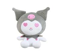 Hello Kitty Kuromi Plush, 22cm Grey Soft Toy, Cute Kuromi Character in Grey Outfit, Official Licensed Merchandise, Fans and Collectors, Suitable for Ages 4+
