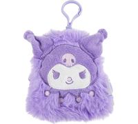Hello Kitty Kuromi Plush Coin Purse - Children's Purse with Soft Plush Kuromi Design, Zip Closure and Practical Format for Storing Coins and Small Personal Items, Hello Kitty, licence