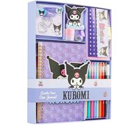 Hello Kitty Kuromi Sanrio DIY Journal Kit Gift for Girls Teens, A5 Spiral Notebook, Sticker Sheets & Accessories, Arts & Crafts Set Stationary Supplies, Kawaii Anime Gifts (Purple Kuromi)