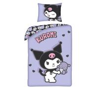 Hello Kitty Kuromi Sanrio Single Duvet Cover and Pillowcase Set - European Size